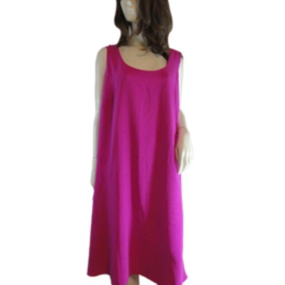 Lauren Hot Pink Ric-Rac Dress
